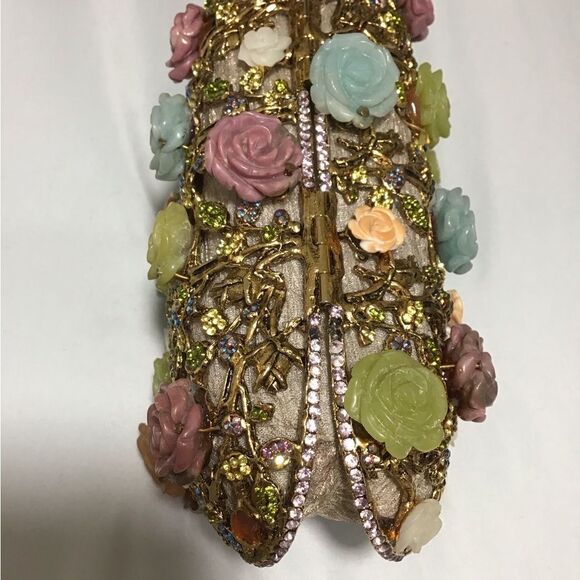 edidi New York Clutch Bag Floral Rhinestones Evening Bag RARE VINTAGE - Picture 12 of 14